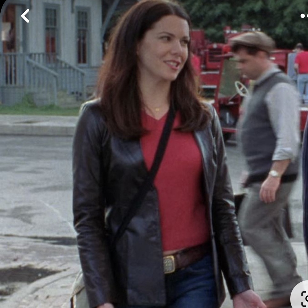 Black leather jacket